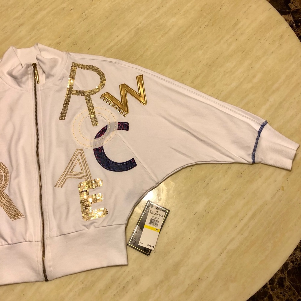 New Rocawear Logo Embellished Bomber Jacket - Picture 7 of 12